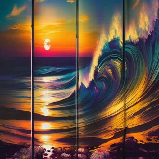 Starry Night Beach: A Digital Matte Painting