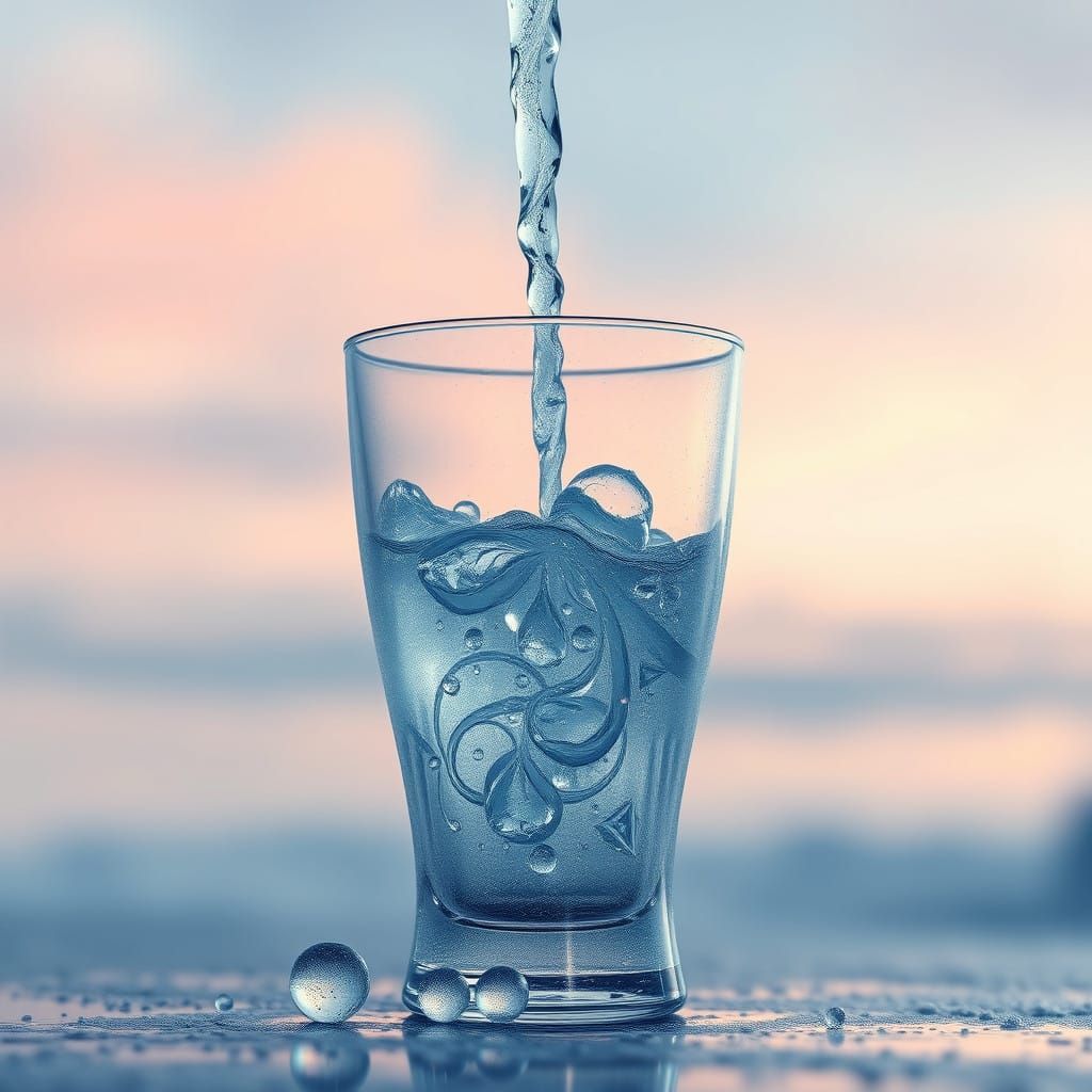 Frozen Crystal Serenity in Ethereal Glass