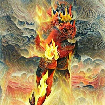 Majestic God of Fire in Blazing Glory