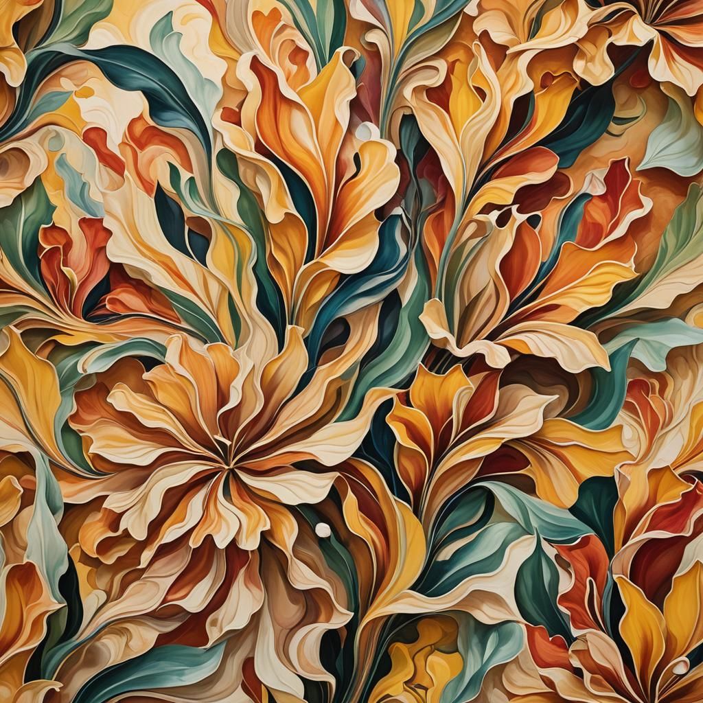 Abstract Floral Forms in Desert Landscape