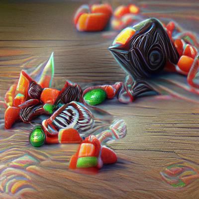 Colorful Candy Chaos in 3D Render