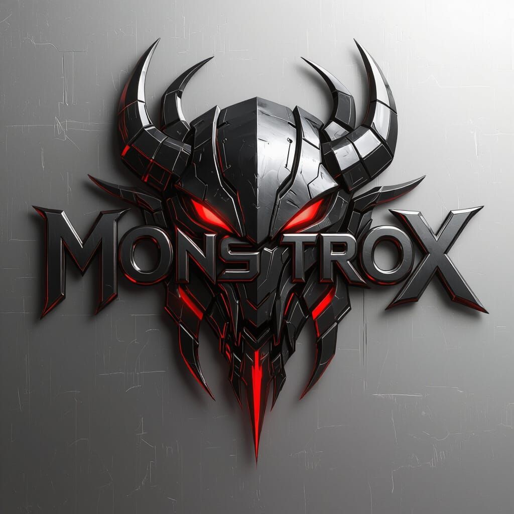 Monstrox Automotive Logo in Industrial Futurism Style