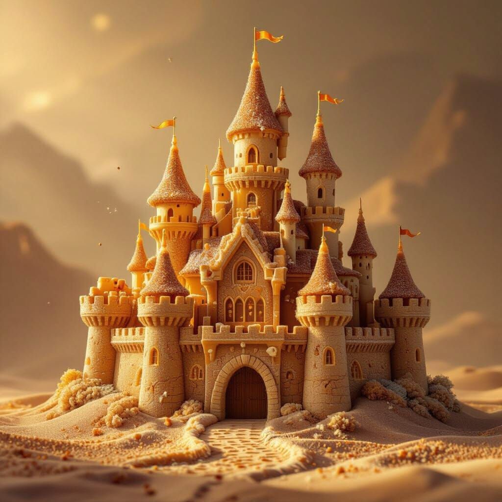 Cinnamon Sugar Castle in Golden Hour Glow