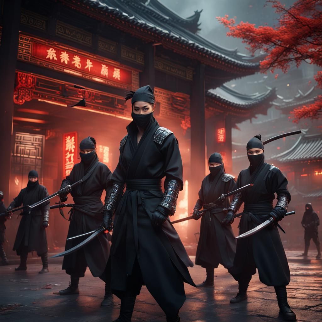 Ninja in China: Detailed Matte Painting