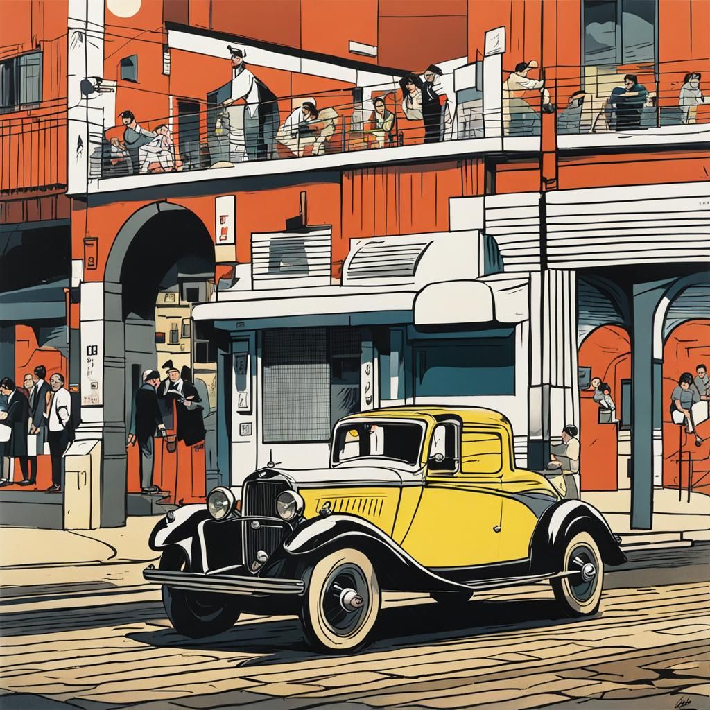 Abstract Portrait of Distorted Figure