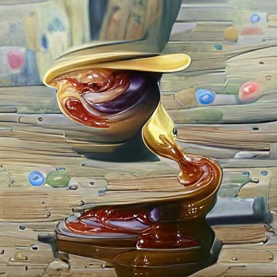 Allegorical Figure Balancing, Oil Painting