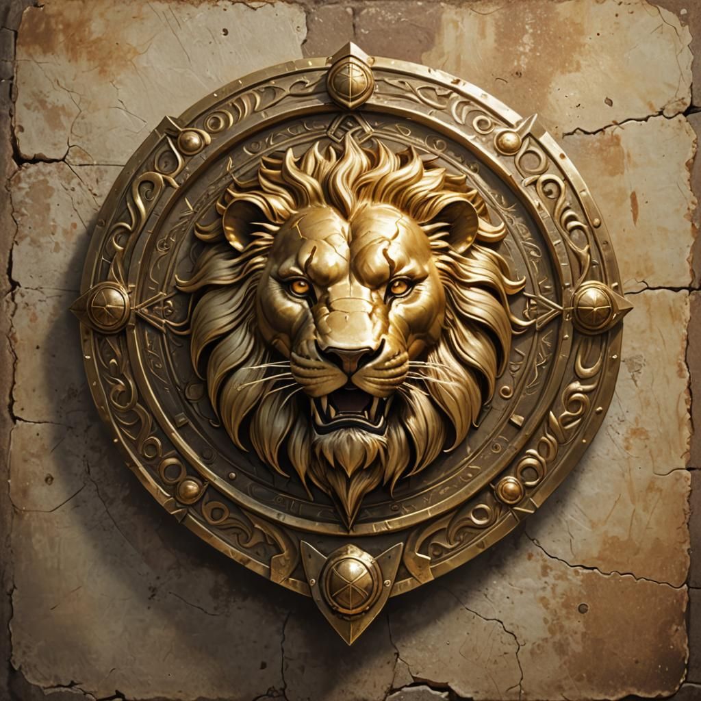 Golden Lion Clan Shield: A Symbol of Courage