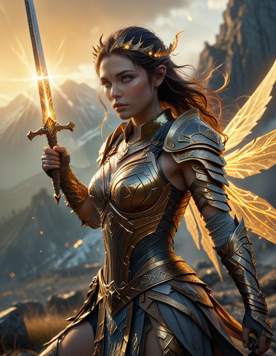 Fierce Fairy Princess in Battle Regalia