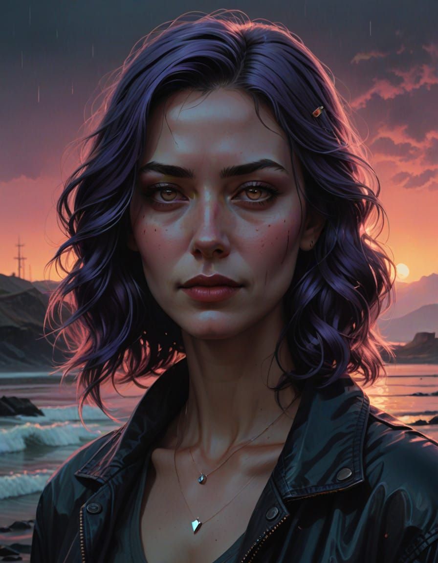 Hyperrealistic Portrait of a Futuristic Enigma