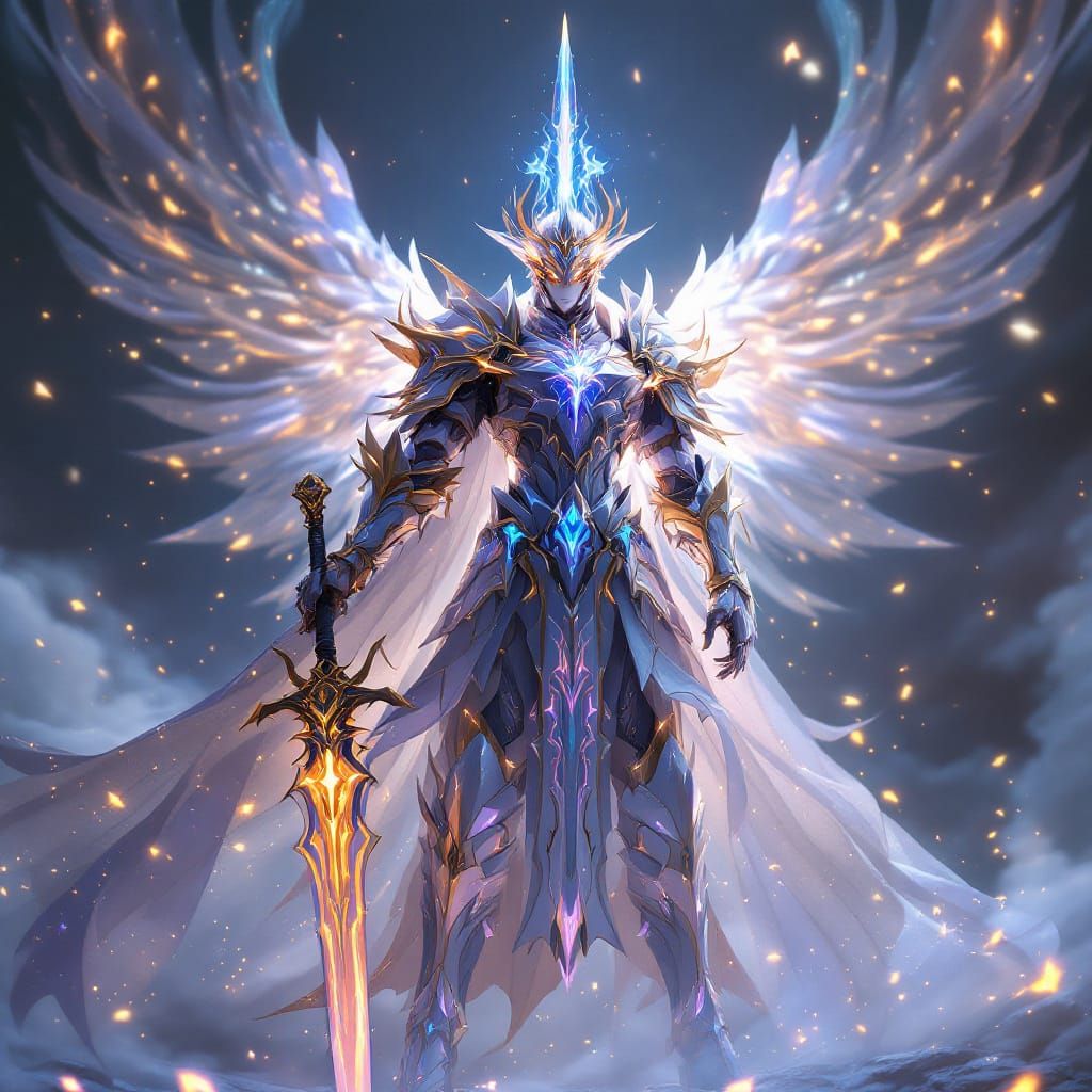 Majestic Saint Knight in Crystalline Armor