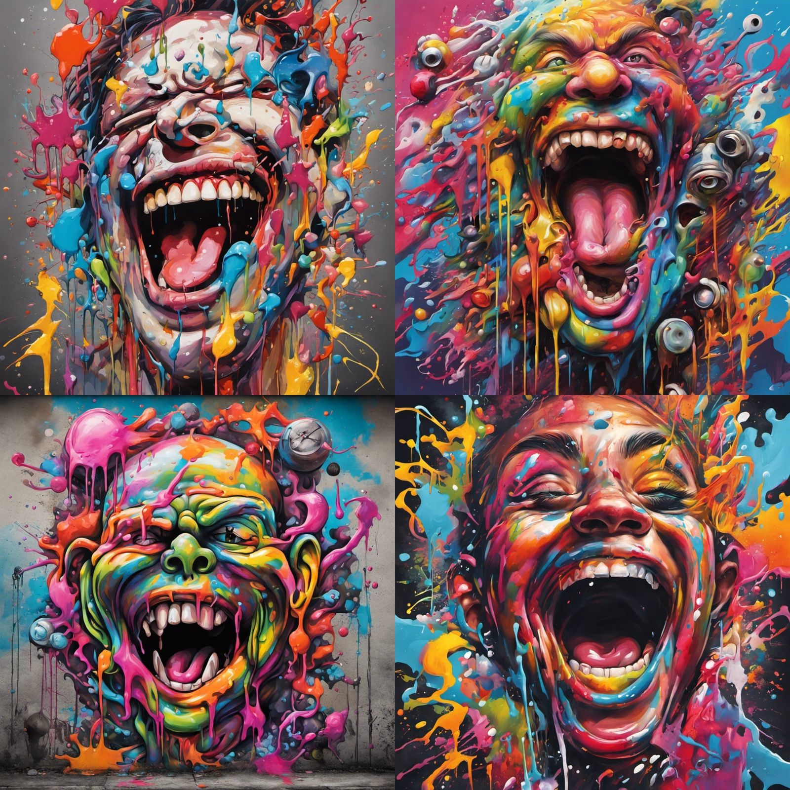Graffiti Art with Splash and Street Elements
