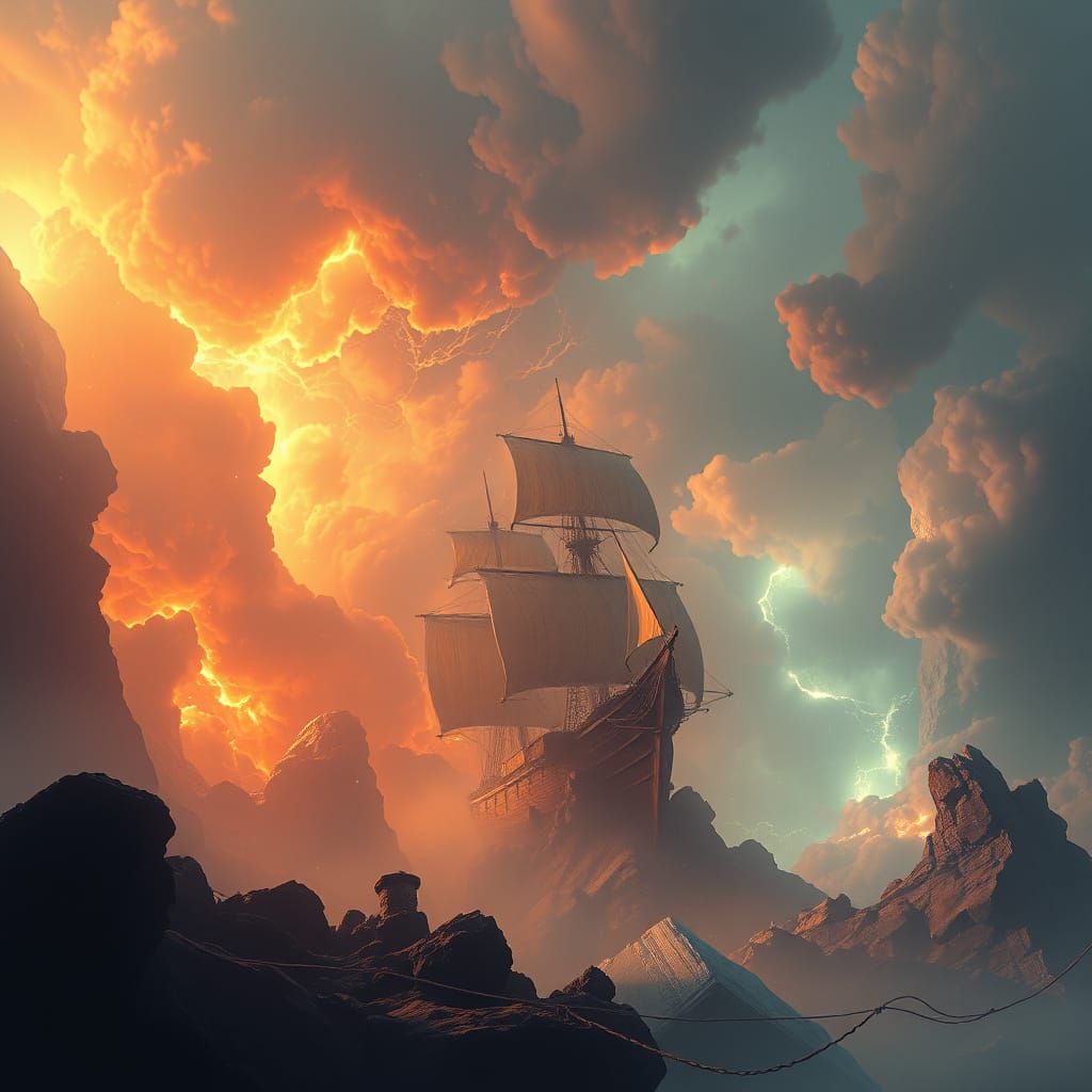 Epic Cinematic Vessels of Mercy Digital Painting