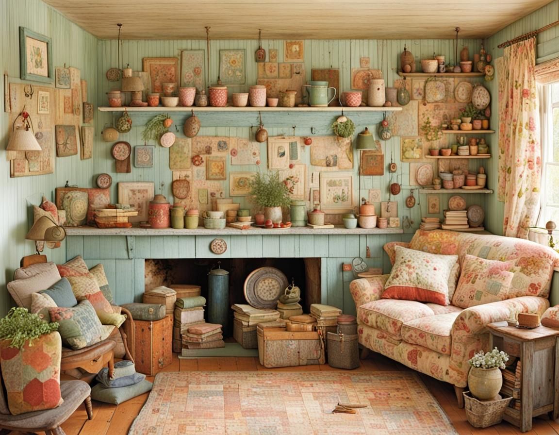 Cozy Whimsical Home Illustration