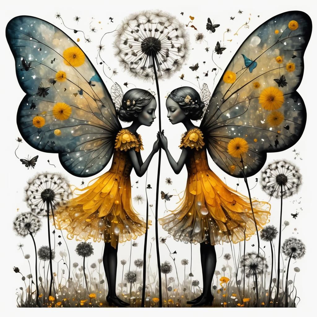 Surrealistic dreamscape with a twist of Tim Burton's darknes...