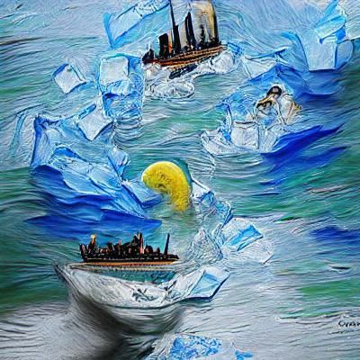 Titanic Sinking: Impressionistic Tragedy at Sea