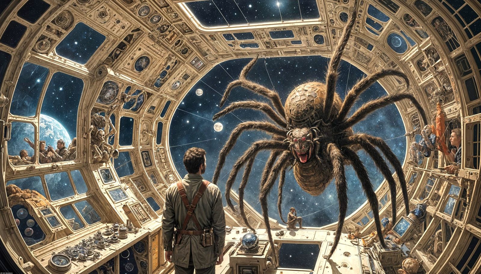 Spacefaring Gentleman Engages in Diplomacy with a Hairy Inte...