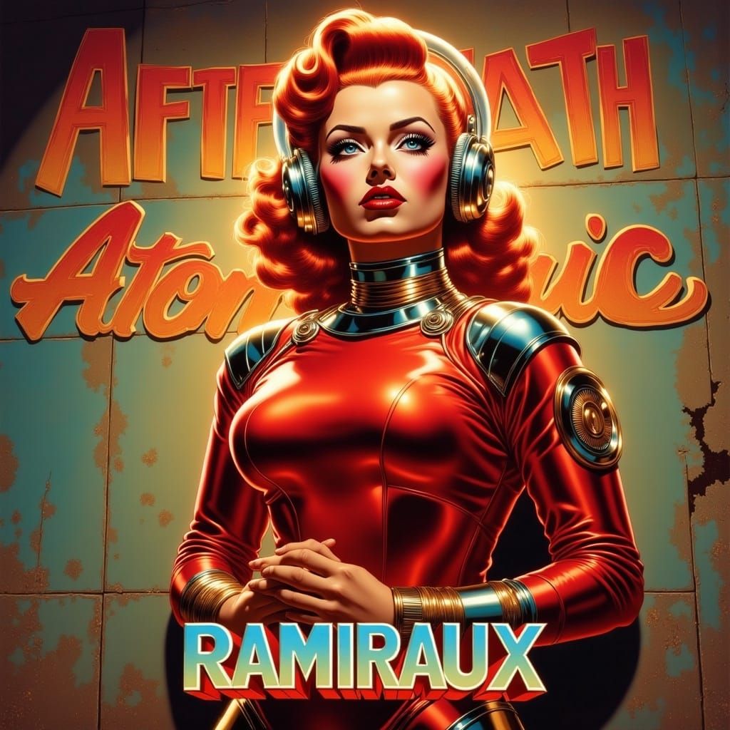 Retro-Futuristic Bombshell in a Moody Dungeon