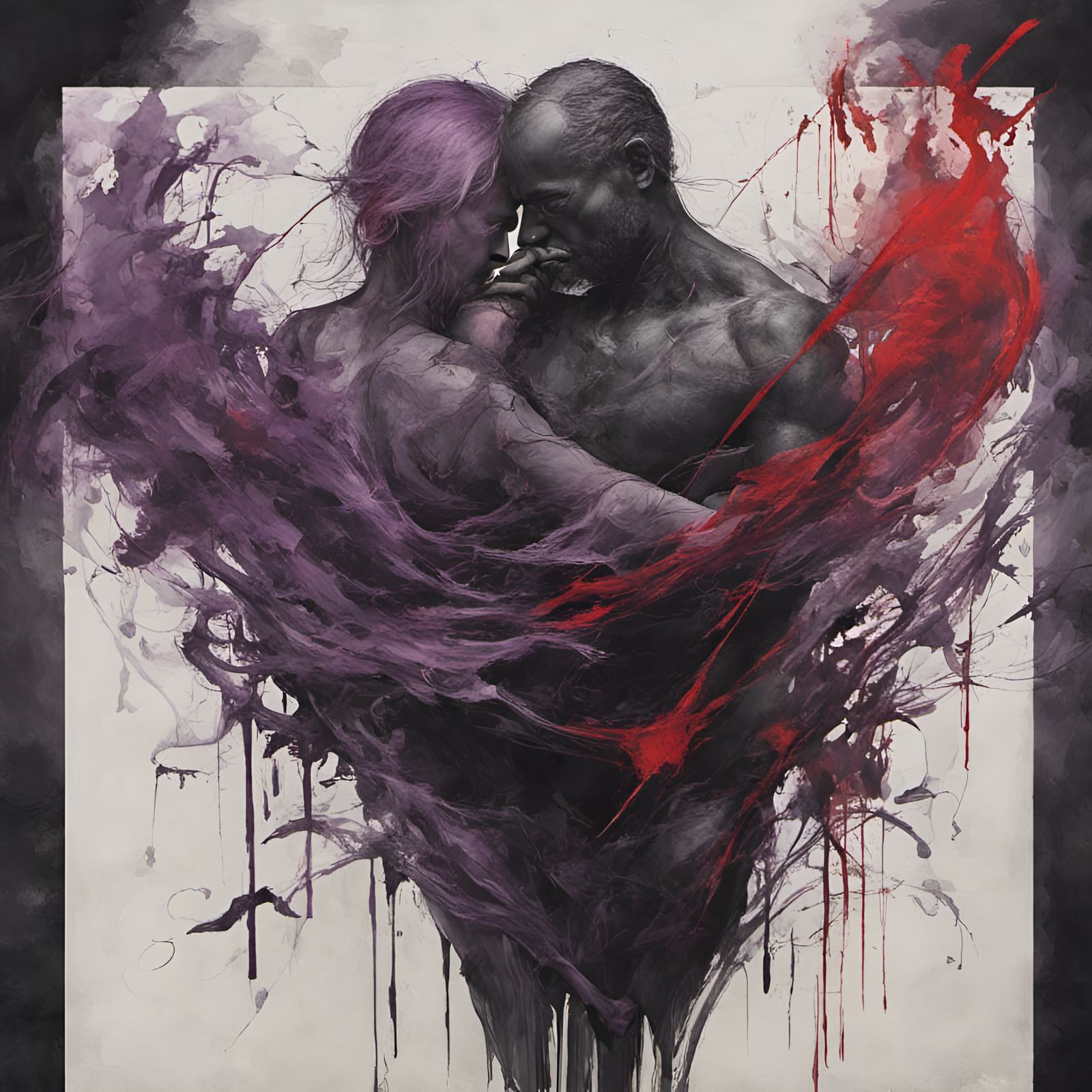 Emotional Souls in Black, Purple, and Red