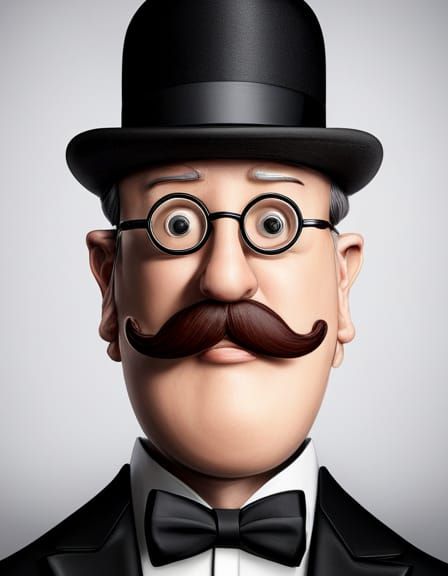 Hyperrealistic Portrait of a Wealthy Man