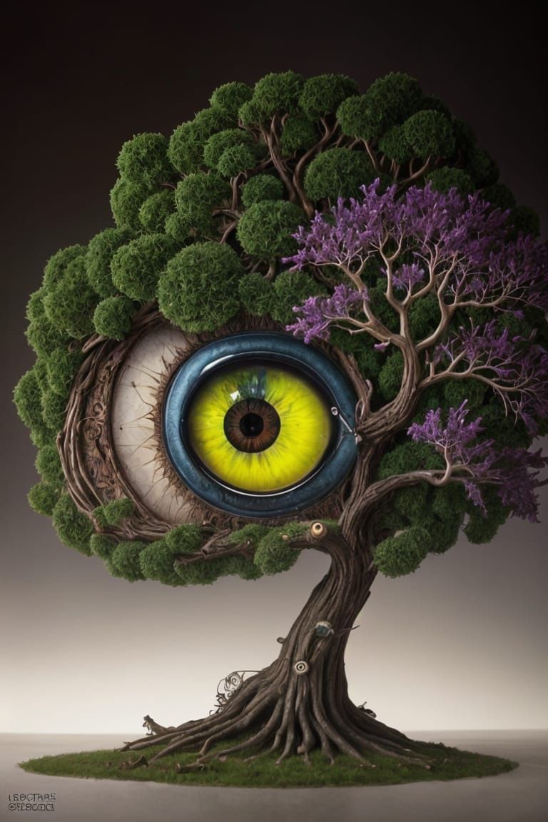 Surreal Eye Tree: Fantasy Art