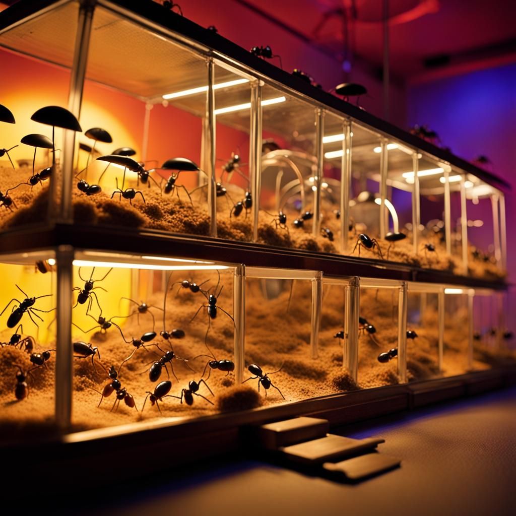 Whimsical and Eccentric Ant Farm at NightCafe Studio