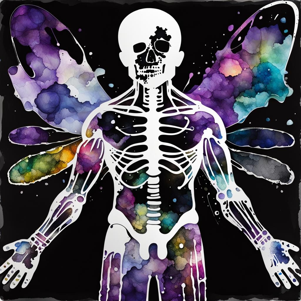 Alcohol Ink Abstract Art with "Art Matters" Message