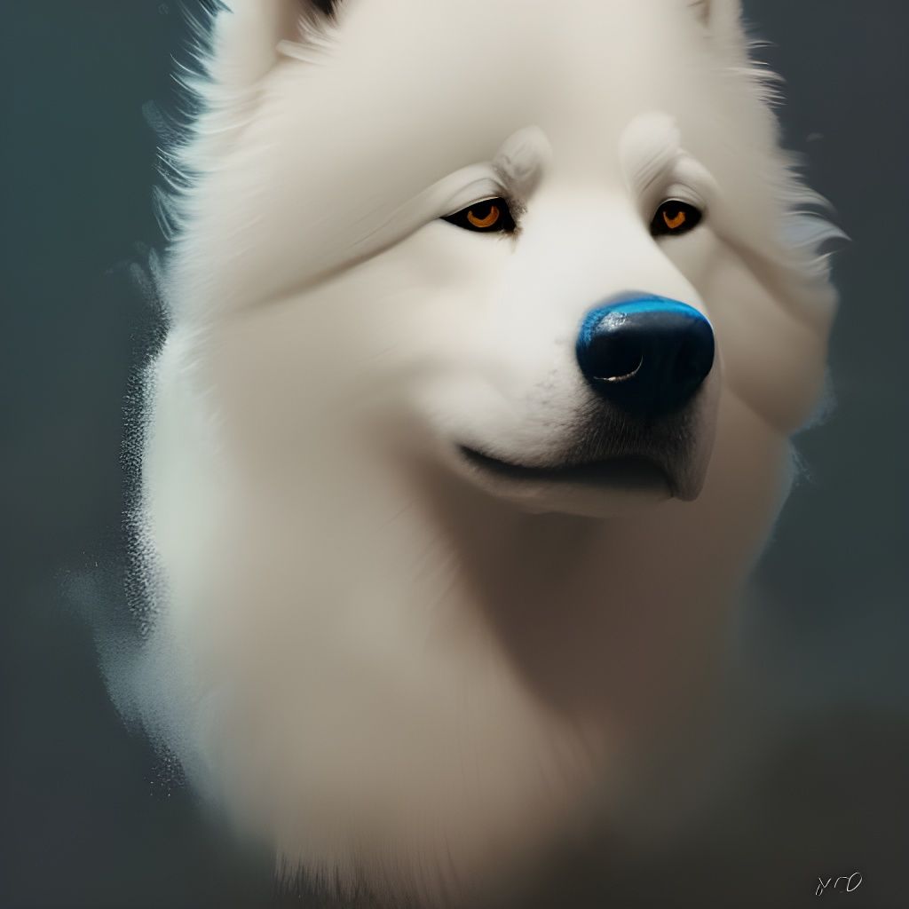 Hyperdetailed Samoyed Portrait in Unreal Engine 5