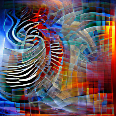 Dynamic Abstract Composition in Vibrant Colors