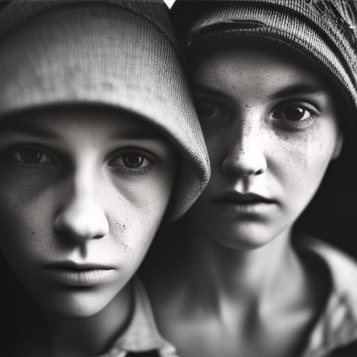 Bonnie and Clyde Portrait in Style of Jeffries