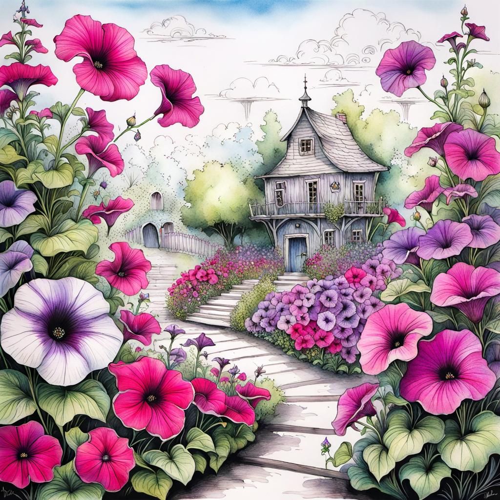 In the Garden | Ink Drawning