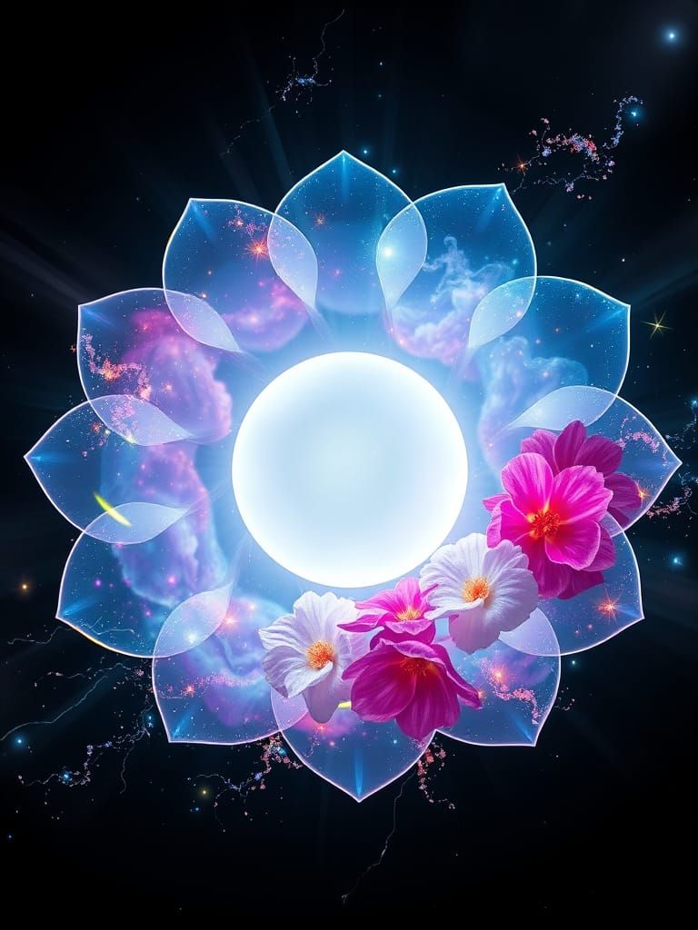 Translucent Galaxy Nebula in Sci-Fi Style