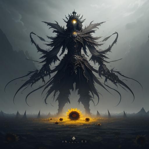 Nightmarish Radiant Monarch Digital Painting