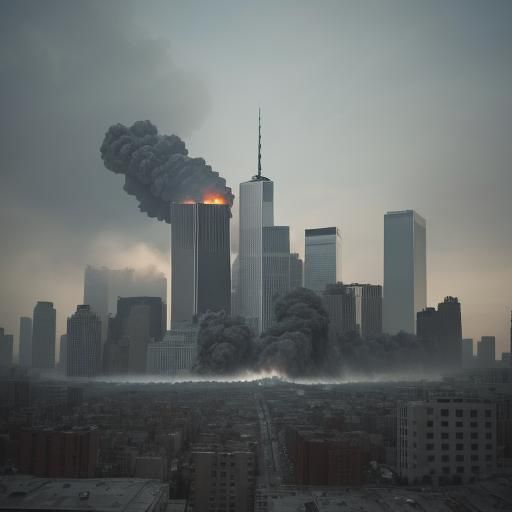 9/11 Documentary Photo of Plane Crashing Into Twin Tower