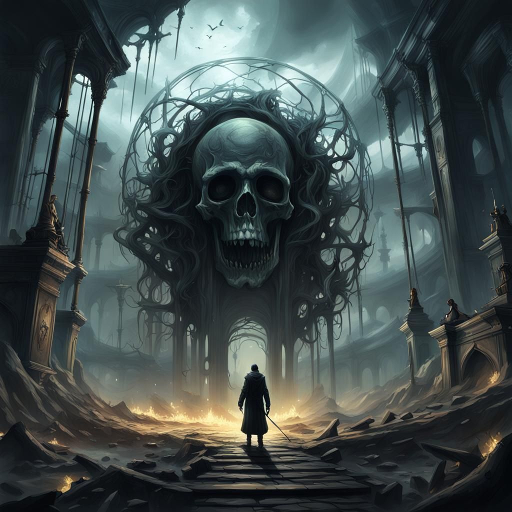 Surreal Purgatorial Realm of Lost Souls