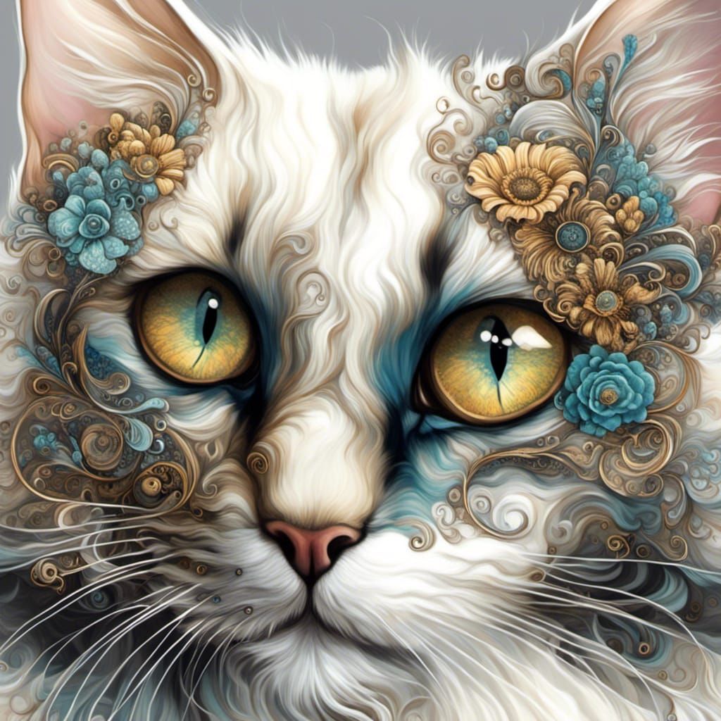 Detailed Cat in Motion with LoRA Enhancement