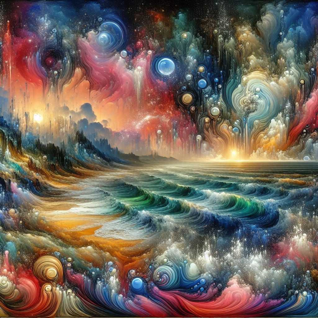 Otherworldly Ocean Waves on Alien Planet