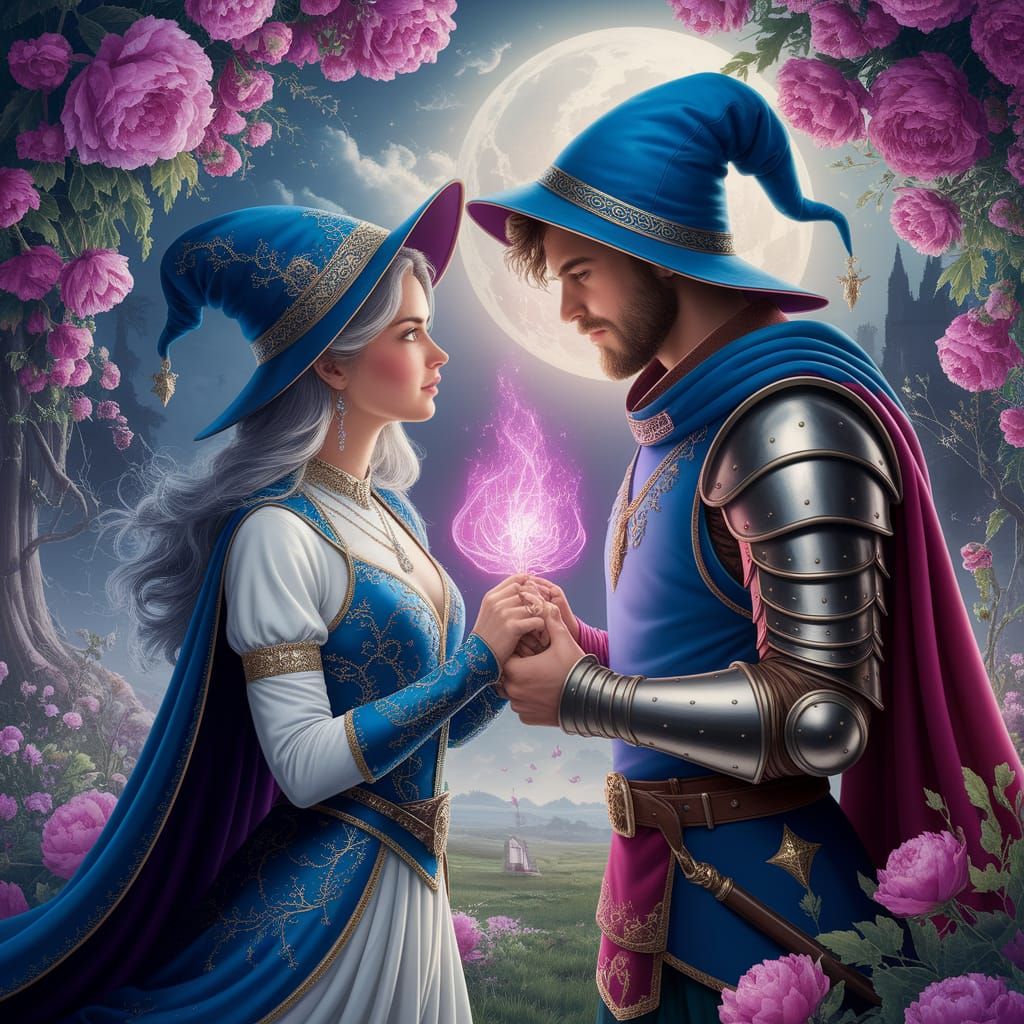 Ethereal Impressionistic Wedding of Knight and Mage