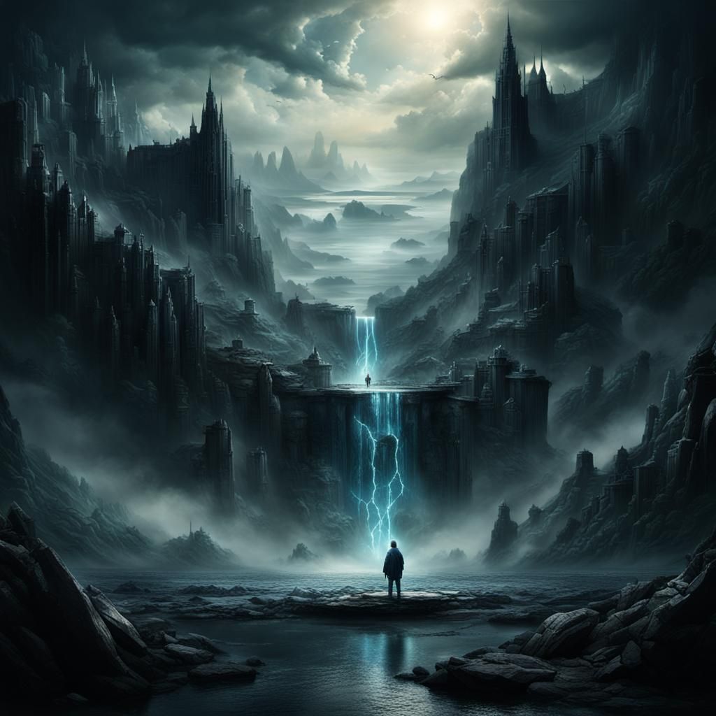 Dramatic Tear and Hand in Digital Painting