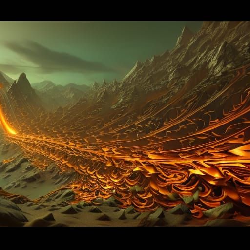 Hyperdetailed Gold Chain Concept Art