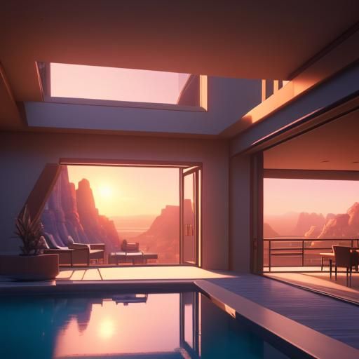 Ultra-Modern Cliff Dwelling with Valley View