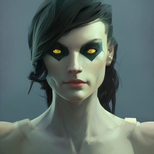 Fantomas Portrait in Art Nouveau Style