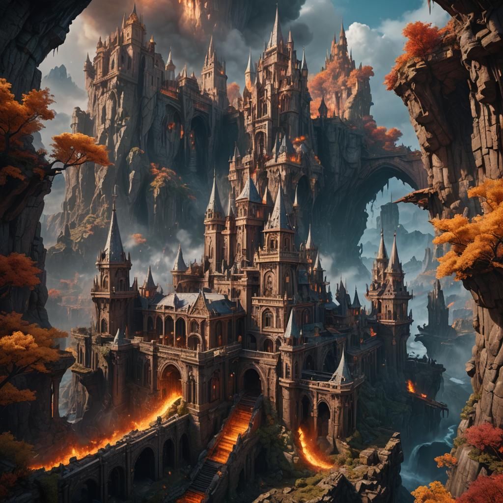 Fiery Letter M: Detailed Matte Painting in 8k