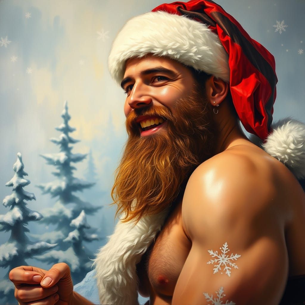 Sculptural Santa in Modern Art