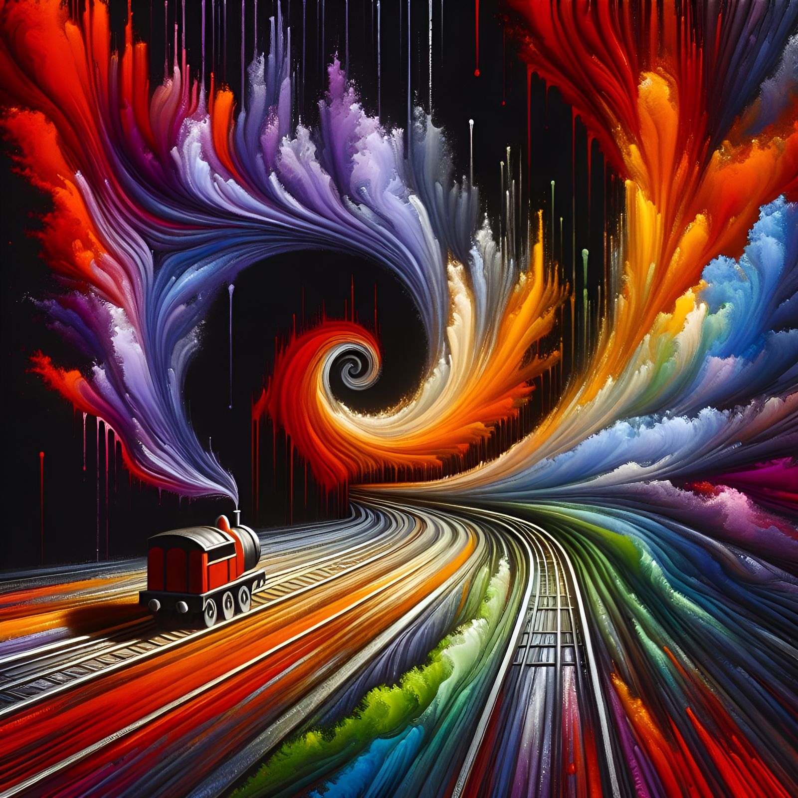 Abstract Runaway Train by Gerhard Richter