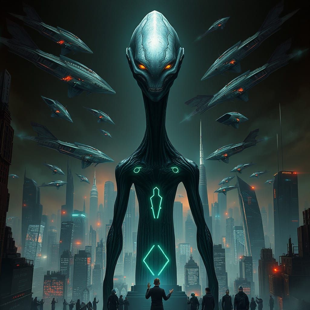 Alien Judge Imposes Judgment on Dystopian City