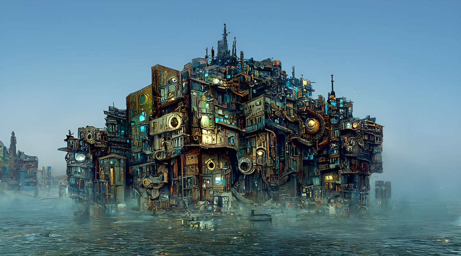 Cyber Post-Apocalyptic City by Peter Gric and Marc Simonetti