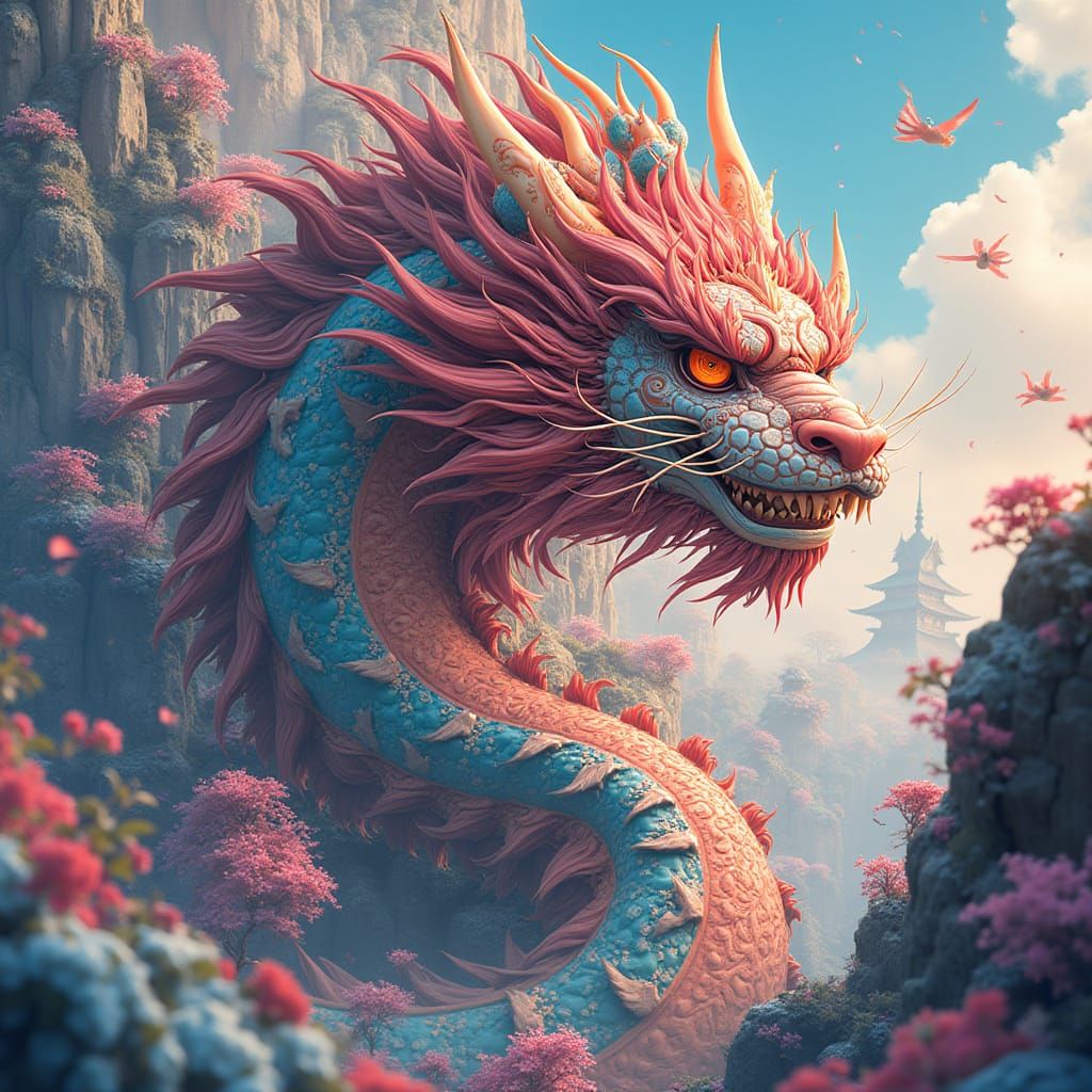 Vibrant Anime Masterpiece in Traditional Japanese Style