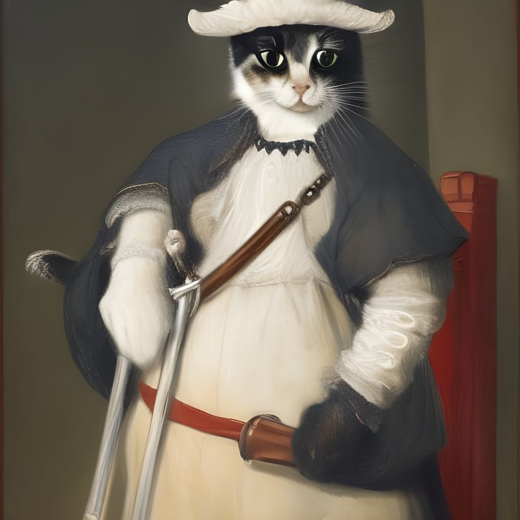 A Nightwatch Feline AI Image