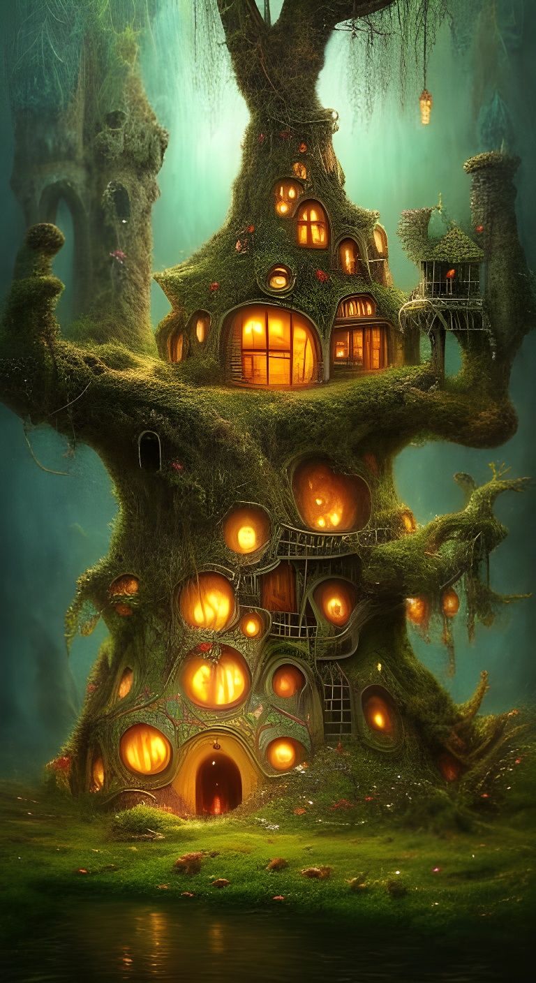 Enchanting Fairy House in Fairytale Tree