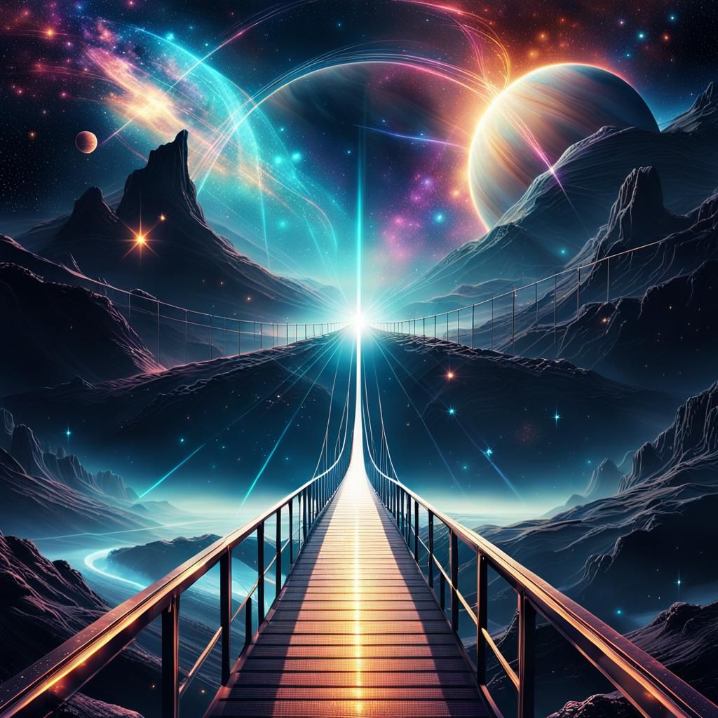 Celestial Bridge Connecting Distant Planets